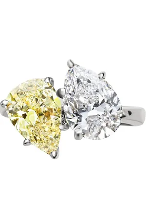 FANTASIA BY DESERIO 14kt gold pear-cut cocktail ring