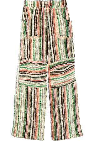 Vitelli Stripe-print cotton-blend trousers