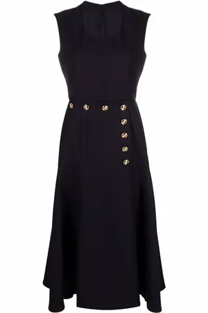 Giambattista Valli Button-detail sleeveless dress