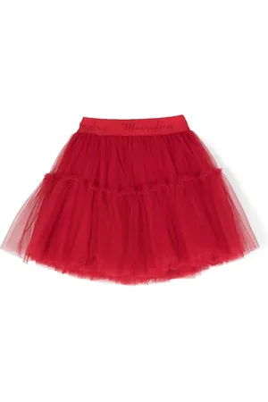 MONNALISA Logo-waistband tutu skirt