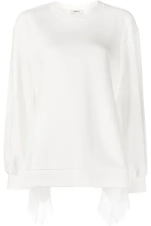 GOEN.J Lace trim sweatshirt