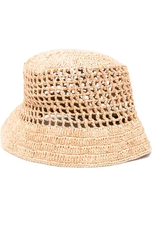 MANEBI Raffia bucket hat