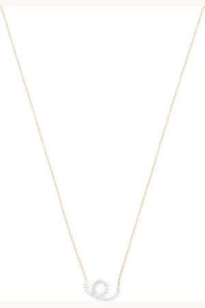 DELFINA DELETTREZ 18kt yellow and diamond Single Loop necklace
