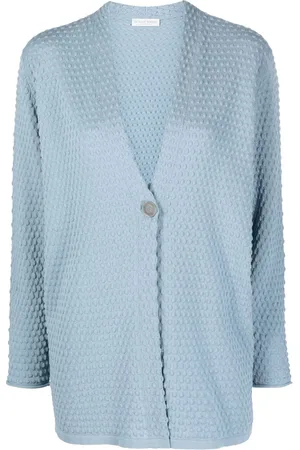 LE TRICOT PERUGIA Textured button-front cardigan