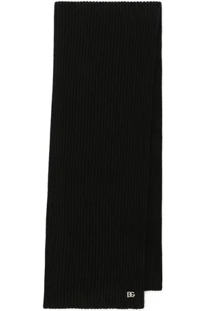 Dolce & Gabbana DG-logo rib-knit scarf