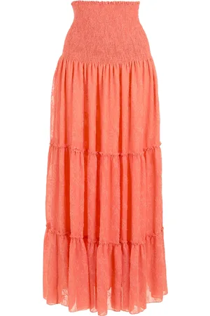 Olympiah High-waisted pleated maxi skirt