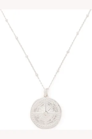 Dower and Hall Engraved compass necklace