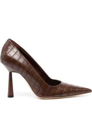 Gia Borghini Balantine 100mm crocodile-effect pumps