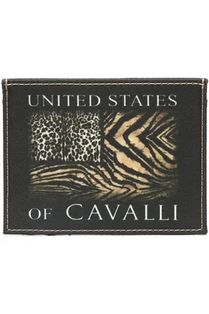 Roberto Cavalli Animal-print logo cardholder