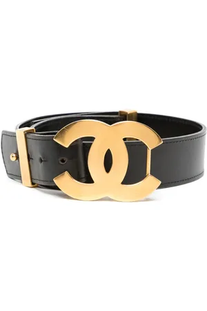 CHANEL 1996 CC buckle leather belt