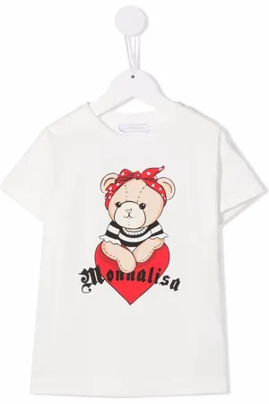MONNALISA Teddy bear-print cotton T-Shirt