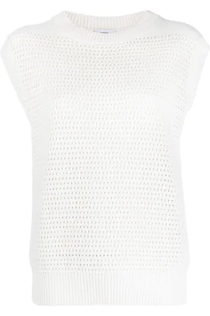 Closed Honeycomb-knit crew-neck vest
