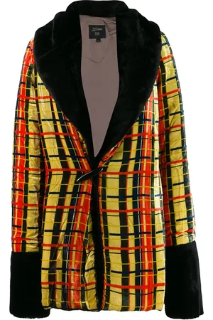 Jean Paul Gaultier 1997 Check faux fur jacket