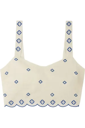 Claudie Pierlot Cotton-blend crop top