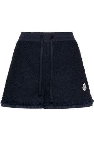 Moncler Logo-patch tweed shorts