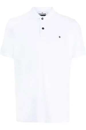 Stone Island Logo-embroidered polo shirt