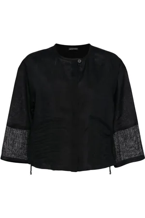 Emporio Armani Panelled linen blouse
