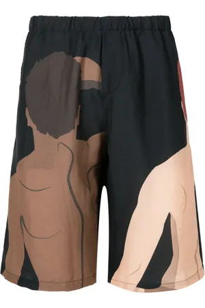 AMIR SLAMA Graphic-print deck shorts