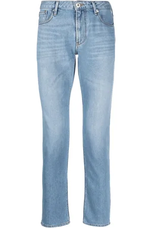 Emporio Armani Slim-fit faded jeans