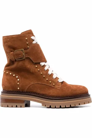 Sergio Rossi Lace-up suede boots