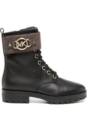 Michael Kors Rory logo-plaque leather boots