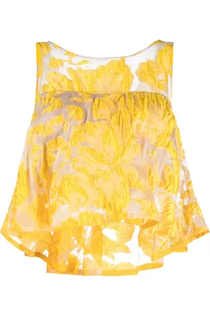 GEMY MAALOUF Semi-sheer sleeveless top