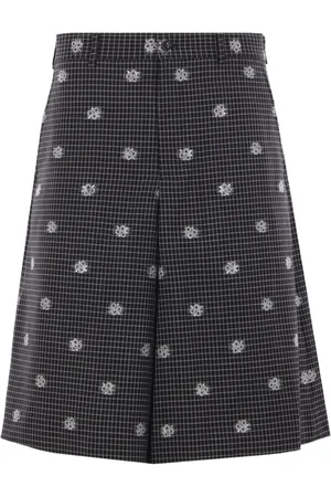 Comme des Garçons Check-print shorts