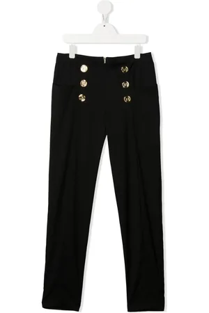 Balmain TEEN decorative-buttons two-pocket trousers