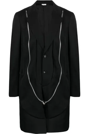 Comme des Garçons Zip-detailed wool coat