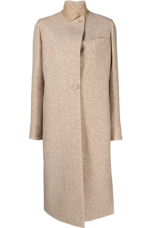 Fendi Stand-collar wool-silk coat
