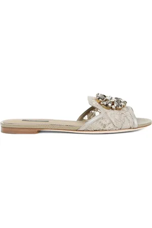 Dolce & Gabbana Rainbow Lace brooch-detail sandals