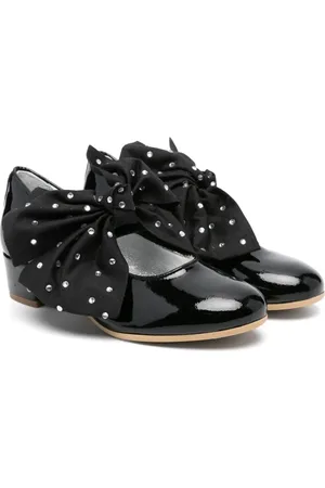 MONNALISA Oversized-bow ballerina shoes