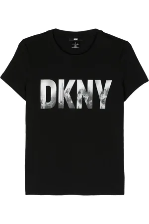DKNY Soho logo-debossed print T-shirt