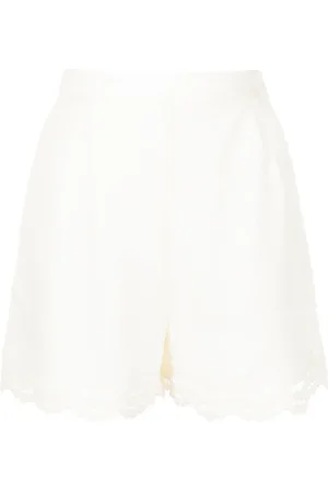 SHIATZY CHEN Floral lace-trim shorts