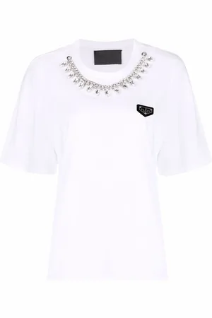 Philipp Plein Crystal-embellished cotton T-shirt