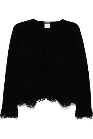 CHANEL 1990-2000s lace detailing cardigan