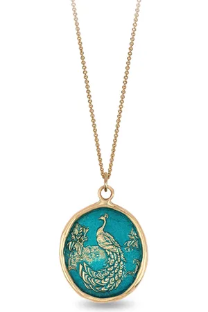 Pyrrha 14K yellow Peacock Talisman pendant necklace