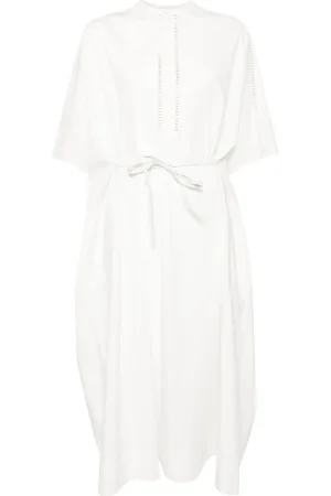 YVES SALOMON Cotton poplin kaftan dress