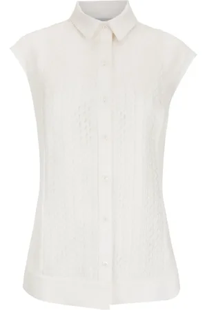 Gloria Coelho Cap-sleeved button-up shirt
