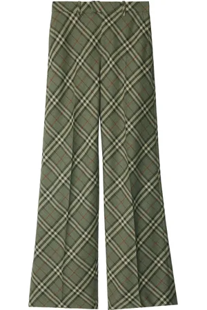 Burberry Checked wool tailored trousers