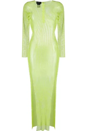 SANTA BRANDS Diamonds rhinestone-embellished mesh maxi dress