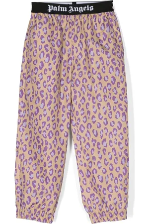 Palm Angels Leopard-print straight-leg track pants