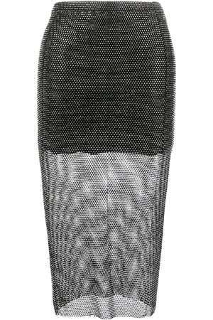 SANTA BRANDS Rhinestone-embellished mesh skirt