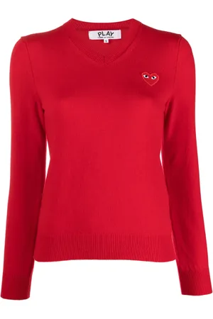 Comme des Garçons Heart logo wool jumper