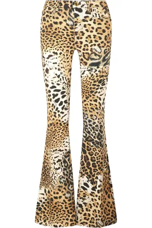 Roberto Cavalli Leopard-print flared jeans