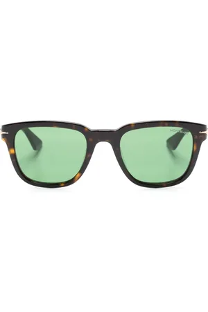 Montblanc Tortoiseshell-effect square-frame sunglasses