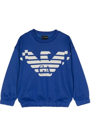 Emporio Armani Monogram-print crew-neck sweatshirt