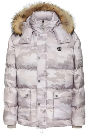 Philipp Plein Camouflage-print padded parka coat