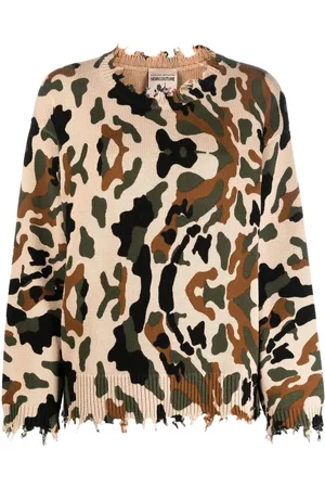 SEMICOUTURE Camouflage jersey-knit jumper