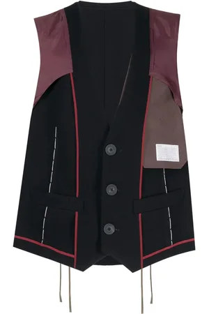 Kolor Patchwork-design wool vest
